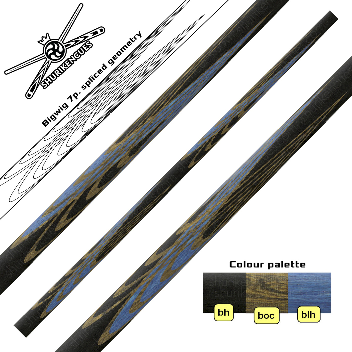 plasma bigwig double black bocote blue pool cue blank plasma bigwig double black bocote blue pool cue blank