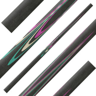 fullsplice pool cue blank tulip 5p long plaited black green white pink