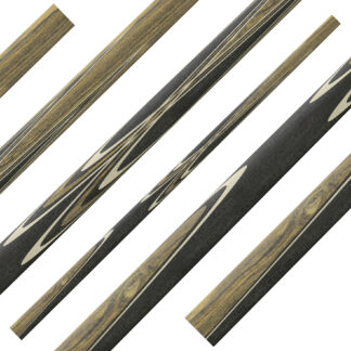 Tulip 5p long plaited bocote black white shuriken fullsplice pool cue blank