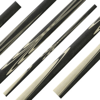 Tulip 5p long plaited with petals on the buttom black white fullsplice pool cue blank
